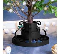 vidaXL Support de Sapin de Noël Base d'Arbre de Noël Porte-sapin Support d'Arbre de Noël Base de Sapin de Noël Salon Noir 29x29x15,5 cm Noir G