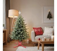 vidaXL Support de sapin de Noël - Rouge 61x61x15,5 cm