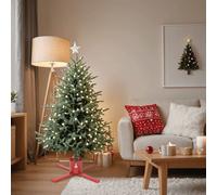 vidaXL Support de sapin de Noël rouge 61x61x15,5 cm
