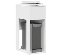 vidaXL Support de tour d'ordinateur avec tiroir blanc 30x44x74 cm