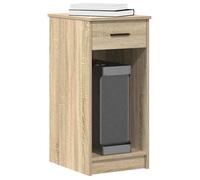 vidaXL Support de tour d'ordinateur et tiroir chêne sonoma 35x45x77 cm, support de tour de PC, support de bureau de support 858742