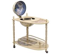 vidaXL Armoire à vin Globe Bois d'eucalyptus Vert et blanc 70x45x88 cm