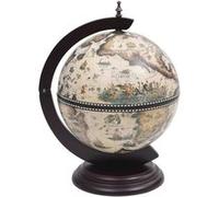 vidaXL Support de vin globe de dessus de table Bois d'eucalyptus Blanc Blanc G
