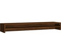 vidaXL Support d'écran brun imitation chêne 100x24x13 cm Bois composite
