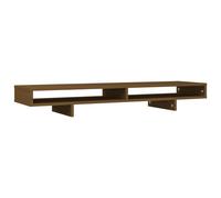 vidaXL Support d'écran marron miel 100x27x14 cm pin massif