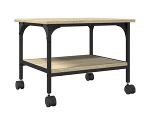 vidaXL Support d'impression 2 tablettes chêne Sonoma 50x40x38 cm