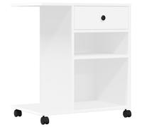 vidaXL Support d'impression à roulettes blanc 60x40x68,5 cm