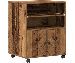 vidaXL Support d'impression vieux bois 60 x 48 x 74 cm Bois composite