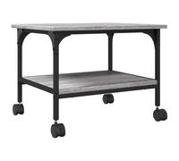 vidaXL Support d'Imprimante à 2 Niveaux, Table d’Impression avec Rangement, Chariot avec roulettes, Organisateur de Dossiers, Sonoma Gris