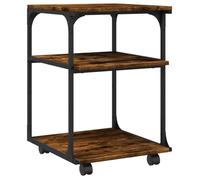 vidaXL Support d'imprimante à 3 niveaux chêne fumé 43x48x64 cm 842278