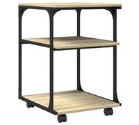 vidaXL Support d'imprimante à 3 Niveaux chêne Sonoma 43x48x64 cm