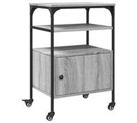 vidaXL Support d'imprimante à 3 Niveaux Sonoma Gris 50x40x76 cm