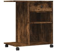 vidaXL Support d'imprimante à roulettes chêne fumé 60x40x68,5 cm
