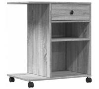 vidaXL Support d'imprimante à roulettes Gris Sonoma 60x40x68,5 cm