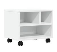 vidaXL Support d'imprimante avec roulettes Blanc 41x32x34,5 cm