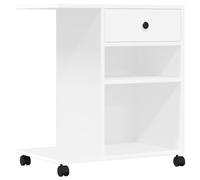 vidaXL Support d'impression à roulettes blanc 60x40x68,5 cm