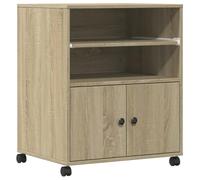 vidaXL Support d'impression avec roulettes chêne Sonoma 60x48x74 cm