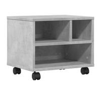vidaXL Support d'imprimante avec roulettes Gris béton 41x32x34,5 cm, Table d'imprimante, Table d'imprimante d'ordinateur, Support d'imprimante avec Rangement