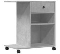 vidaXL Support d'imprimante avec roulettes gris béton 60x40x68,5 cm