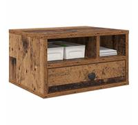 vidaXL Support d'imprimante avec tiroir Bois Ancien 40 x 32 x 24 cm, Mobilier de Bureau Moderne, Support rectangulaire en Bois, Rangement pour imprimante, Organiseur de Bureau élégant