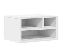 vidaXL Support d'imprimante blanc 40x32x22,5 cm bois d'ingénierie, table d'imprimante, table d'imprimante d'ordinateur, support d'imprimante avec rangement