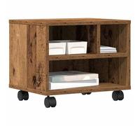 vidaXL Support d'imprimante Bois Ancien 41 x 32 x 33.5 cm, Bureau, Support Imprimante Rectangulaire Moderne, Bois, Gain de Place, Solution Multi-Usage