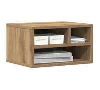 vidaXL Support d'imprimante Chêne artisanal 40 x 32 x 22,5 cm, Support d'imprimante rectangulaire moderne, rangement de bureau, organisateur en bois, accessoire gain de place