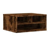 vidaXL Support d'imprimante chêne fumé 49x40x22,5 cm bois d'ingénierie avec rangement
