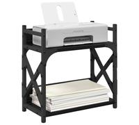 vidaXL Support d'imprimante Chêne Noir 40 x 20 x 40 cm – Design industriel, Rangement spacieux