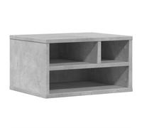 vidaXL Support d'imprimante gris béton 40x32x22,5 cm bois d'ingénierie avec rangement