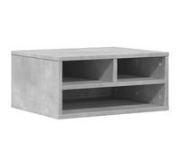 vidaXL Support d'imprimante 840593 Bois d'ingénierie Gris béton 49x40x22,5 cm avec rangement