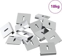 vidaXL Support mural pour miroir, nickel, 340, 35 x 30 x 8,3 mm, acier