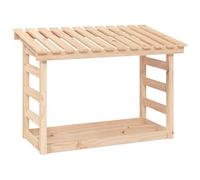 vidaXL Support pour Bois de Chauffage Porte-bûches Rangement Organisateur Stockage Support d'Empilage Cheminée 108x64,5x78 cm Bois de Pin