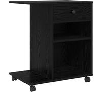 vidaXL Support pour imprimante Uni Noir aspect chêne 60 x 40 x 68,5 cm