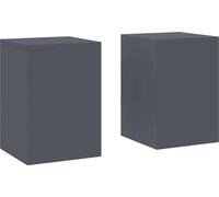 vidaXL Support pour plantes 2 pcs Anthracite 24 x 24 x 35 cm Acier