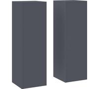 vidaXL Support pour plantes 2 pcs Anthracite 24 x 24 x 75 cm Acier