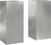 vidaXL Support pour plantes 2 pcs Argent 24 x 24 x 55 cm Acier galvanisé