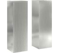 vidaXL Support pour plantes 2 pcs Argent 24 x 24 x 75 cm Acier galvanisé