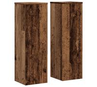 vidaXL Support pour plantes 2 pcs. Aspect vieux bois 25x25x80 cm Matériau dérivé du bois