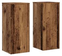 vidaXL Support pour plantes 2 pcs. Aspect vieux bois 30x30x70 cm Matériau dérivé du bois