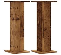 vidaXL Support pour plantes 2 pcs. Aspect vieux bois 30x30x80 cm Matériau dérivé du bois