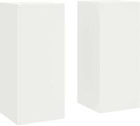 vidaXL Support de Plante 2 pcs Blanc 24 x 24 x 55 cm Acier