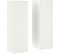 vidaXL Support pour plantes 2 pcs Blanc 24 x 24 x 75 cm Acier