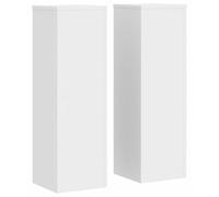 vidaXL Support pour plantes 2 pcs. Blanc 25x25x80 cm Bois composite