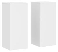 vidaXL Support pour plantes 2 pcs Bois composite Blanc 30x30x70 cm