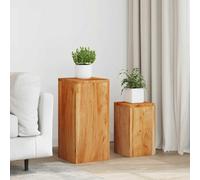 vidaXL Support pour plantes 2 pcs. Bois massif acacia