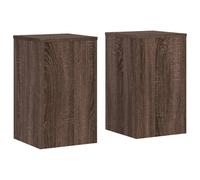 vidaXL Supports pour plantes 2 pièces chêne marron bois d'ingénierie pour intérieur