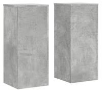 vidaXL Support pour plantes 2 pcs. Gris béton 30x30x70 cm Bois composite