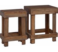 vidaXL Support pour plantes 2 pcs Marron 70 x 11 x 27 cm Bois d'acajou