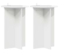 vidaXL Support pour plantes, 2 pièces, blanc brillant, Ø 40 x 60 cm, aggloméré